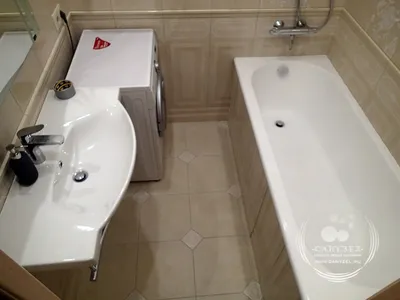 Ремонт ванной и туалета в доме П44 » Ремонт санузла под ключ в Москве.  Перепланировка ванной комнаты.