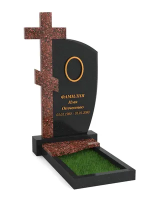 Вертикальный памятник с крестом К-26_1 на могилу - купить в Минске по  низкой цене