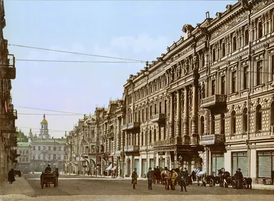 Фото старого центра Киева в конце XIX века - фотосток Fotoart