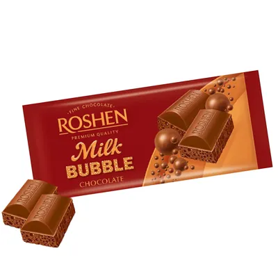 Шоколад Roshen молочный с пузырьками, 80г - Best-Market.pl