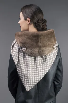 Норковый капюшон - платок - Siltamada.com | Fursstudio.com меховой магазин