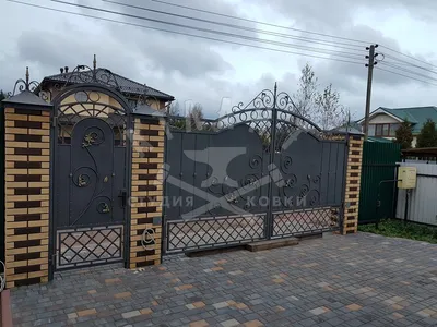 Элитные кованые распашные ворота КВ-045: купить в Москве, фото, цены
