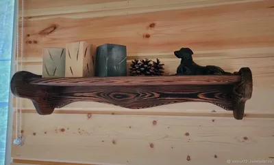 Полка деревянная брашированная – заказать на Ярмарке Мастеров – PBFN2BY |  Полки, Санкт-Петербург