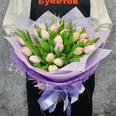 Букет сиреневых тюльпанов – купить с доставкой в Москве. Цена ниже!