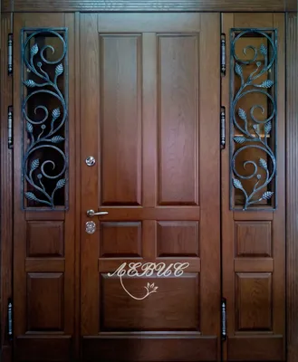 Дверь с элементами ковки №37 - Входные металлические двери на заказ -  «ЛЕВИС»