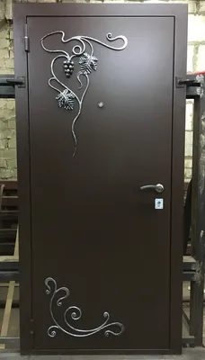 Металлические входные двери с ковкой купить в Москве, стальные кованые двери  с элементами ковки от производителя.