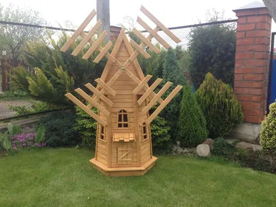 Декоративная мельница для сада своими руками +50 фото примеров