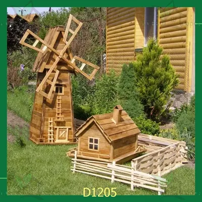 Мельницы деревянные декоративные для сада и дачи – Купить по низкой цене