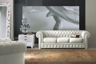 Белый диван Честер - «чистый лист» для создания модного интерьера |  Интерьер, Диван честерфилд, Честерфилд