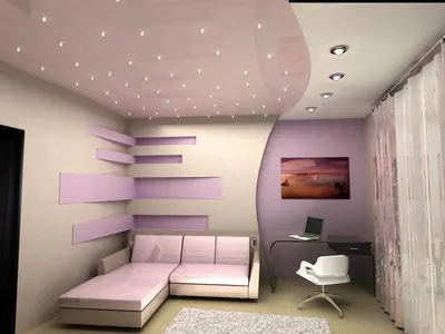 ДВУХУРОВНЕВЫЕ НАТЯЖНЫЕ ПОТОЛКИ | Pop ceiling design, Ceiling design,  Interior design bedroom