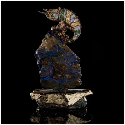 Скульптура из натурального камня \"Хамелеон\". Серебро 925* — купить в  интернет-магазине по низкой цене на Яндекс Маркете