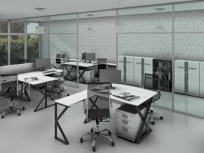 Офисная мебель Лофт для персонала, офисные столы Лофт купить у  производителя в Москве