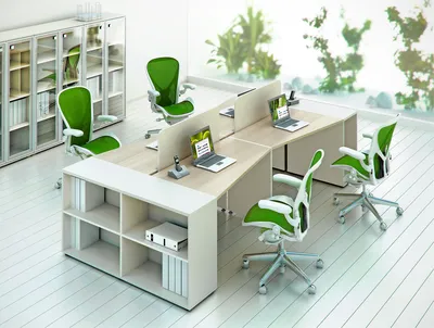 Мебель для Open Space офиса, производство офисной мебели для Опен Спейс в  Москве