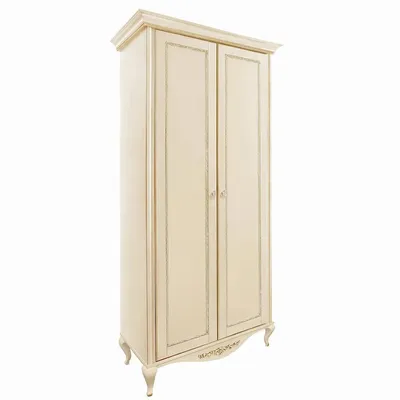 Шкаф платяной Timber Неаполь, 2-х дверный 114x65x227 см, цвет: ваниль с  золотом (Т-522/VO) Т-522 – купить по цене от 103859 руб.