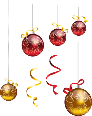 Новогодние шарики - Новый год - Картинки PNG - Галерейка