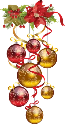Клипарт новогодние шарики - Новый год - Картинки PNG - Галерейка