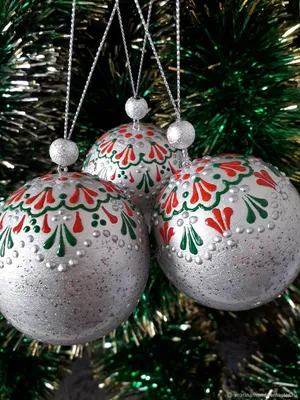 Новогодние шары серебряные для елки из дерева-облегченные – купить на  Ярмарке Мастеров – OMAJ8RU | Елочные игрушки, Саров