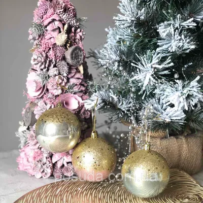 ᐤ Перламутровые новогодние шары на елку 8 см с золотым декором ᐉ Купить елочные  шары и новогодние шарики |оптом и в розницу ❄ Магазин новогодних товаров и  декора | L-Posuda, Украина