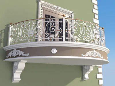 3D эскиз ограждения на балкон 10 от 18 000 руб.
