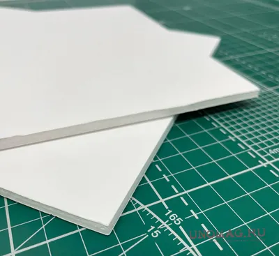 Пенокартон белый лист 5,0 мм - 200х250 мм - 2 шт
