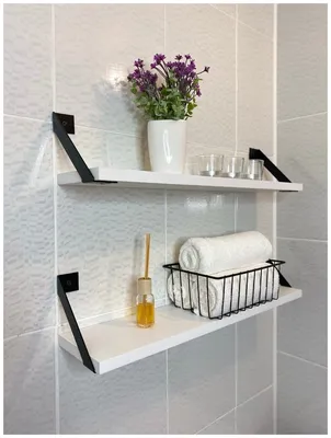 Полки для ванной комнаты/полка для книг/полка лофт 2 шт — купить в  интернет-магазине по низкой цене на Яндекс Маркете