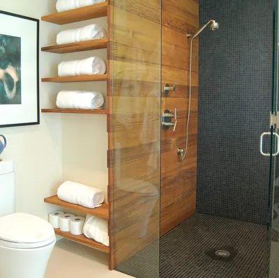 Дизайнерские стеллажи и полки для ванной комнаты