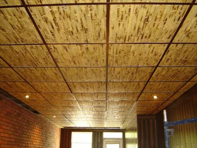 Бамбуковые плиты потолочные - 64 фото