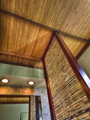 Потолок из бамбука (94 фото)
