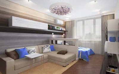 Дизайн спальни и гостиной в одной комнате: идеи совмещенного интерьера,  вариант для площади 18 кв м + фото