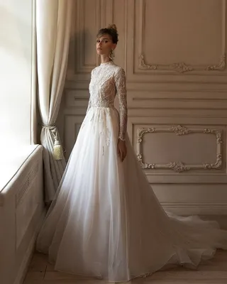 Свадебные платья 2022 | Закрытое платье | Платье с длинным рукавом | Закрытые  свадебные платья | Свадебное платье с длинным рукавом | Платье с накидкой