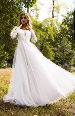 Закрытые свадебные платья: стильные, модные и элегантные