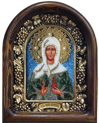 Икона Иоанна Мироносица из бисера в деревянном киоте купить в ...