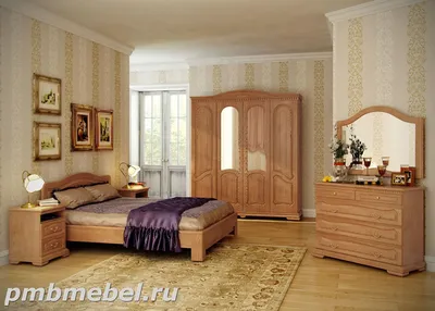 Спальня «СУЛАМИФЬ» из массива дуба - цена, где купить в Москве, фото,  отзывы. Мебель для спальных гарнитуров из массива дуба от производителя.