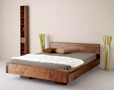 Купить деревянную кровать в стиле лофт, эко, минимализм