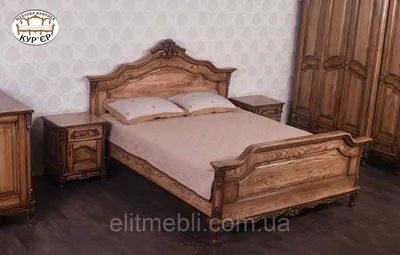 Классическая спальня из дерева \"Наполеон Вуд\" под заказ. Мебель для спальни  из натурального дерева, цена 198000 грн — Prom.ua (ID#1364894844)