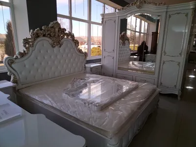 Спальня Флоренция с 5 дверным шкафом Белый Перламутр глянец Эра мебель от  компании Салон мебели Яна купить в городе Ставрополь