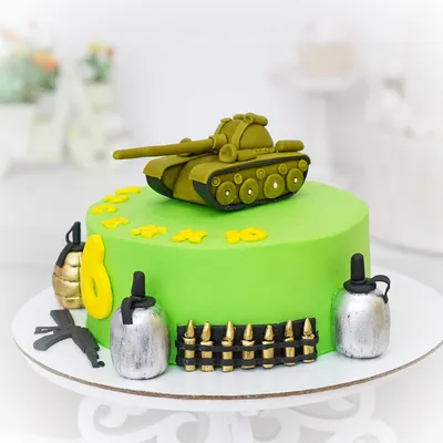 Детский торт на 6 лет \"Военный\" заказать с доставкой в СПБ