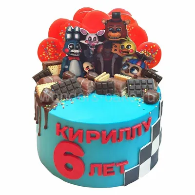 Торт Аниматроники на 6 лет мальчику (T8937) на заказ по цене от 1050  руб./кг в кондитерской Wonders в Москве