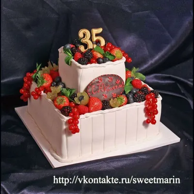 Торт мужчине \"На юбилей 35 лет\" на заказ с доставкой в Петербурге