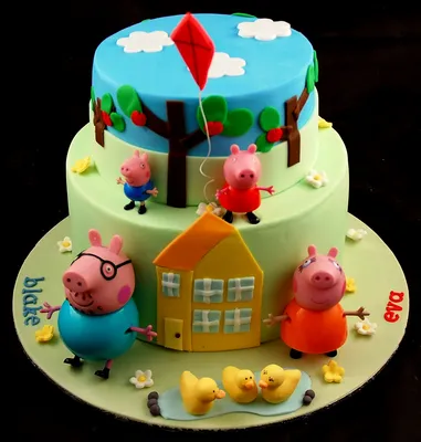 Детский торт со свинкой Пеппа на заказ для вашего ребенка.
