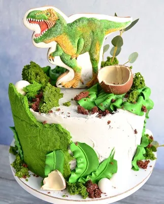 Торт с динозаврами - 74 фото
