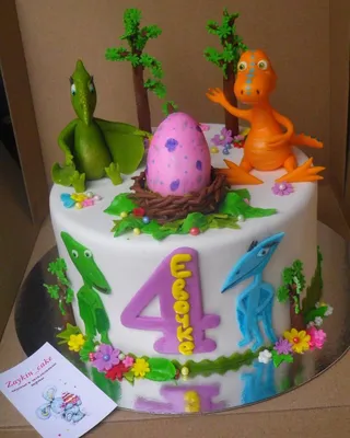 Торт Поезд динозавров #тортназаказкиеввиноградарь #торткиев #тортдлядевочки  #тортпоезддинозавров Zaykin cake | Cake, Desserts, Birthday cake