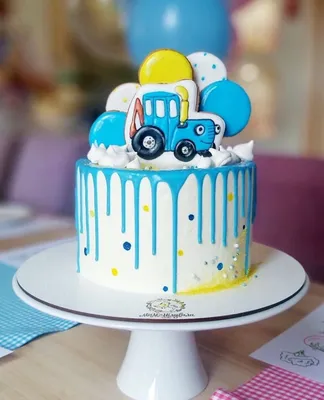 Торт на 2 года мальчику синий трактор - 73 photo