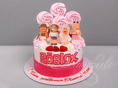 Торт Roblox на 11 лет 27118521 стоимостью 7 150 рублей - торты на заказ  ПРЕМИУМ-класса от КП «Алтуфьево»