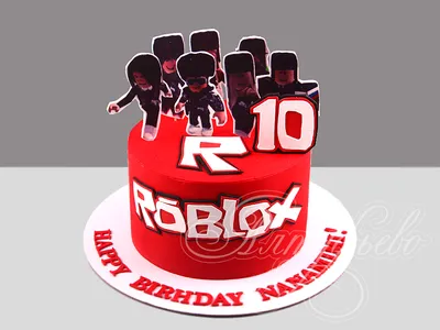 Торт Roblox на 10 лет 25021522 стоимостью 8 770 рублей - торты на заказ  ПРЕМИУМ-класса от КП «Алтуфьево»