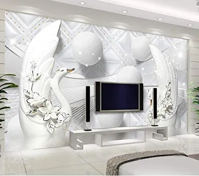 Tapete Luxus European White Swan Soft Bag 3D Ball TV Hintergrund Wallpaper  3d Tapete Wanddekoration fototapete wandbild Schlafzimmer  Wohnzimmer-350cm×256cm : Amazon.de: Baumarkt