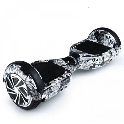 Черный Гироскутер c черепами Smart Balance AMG Black Scull Bluetooth с  диаметром колеса 6,5 дюйма - skuter77.ru