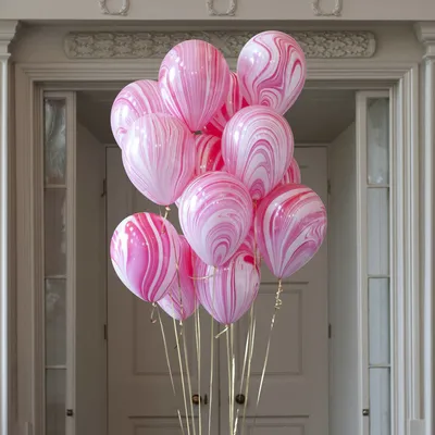 🎈 Воздушные шары агат розовый 🎈: заказать в Москве с доставкой по цене  196 рублей