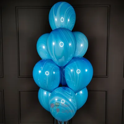 Заказать Облако шаров голубой агат в Москве с круглосуточной доставкой арт.  11046
