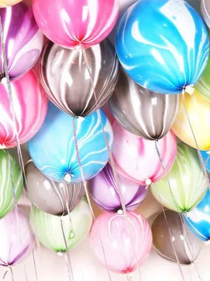 Гелиевые шары агат под потолок 20 шт - купить в Москве